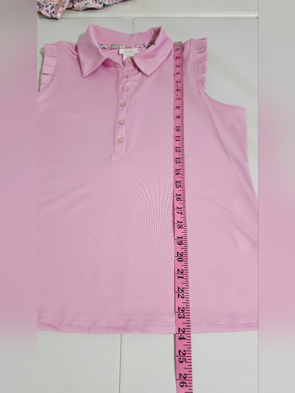 Sigrid Olsen Golf Tennis Outfit Large Pink Polo Paisley Skort Built In Shorts - Picture 12 of 15